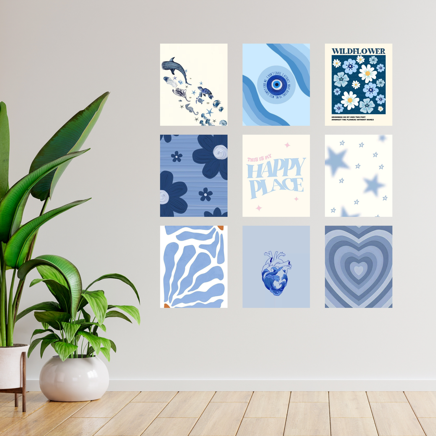 Ocean Breeze- Wall Collage Ingrained Prints