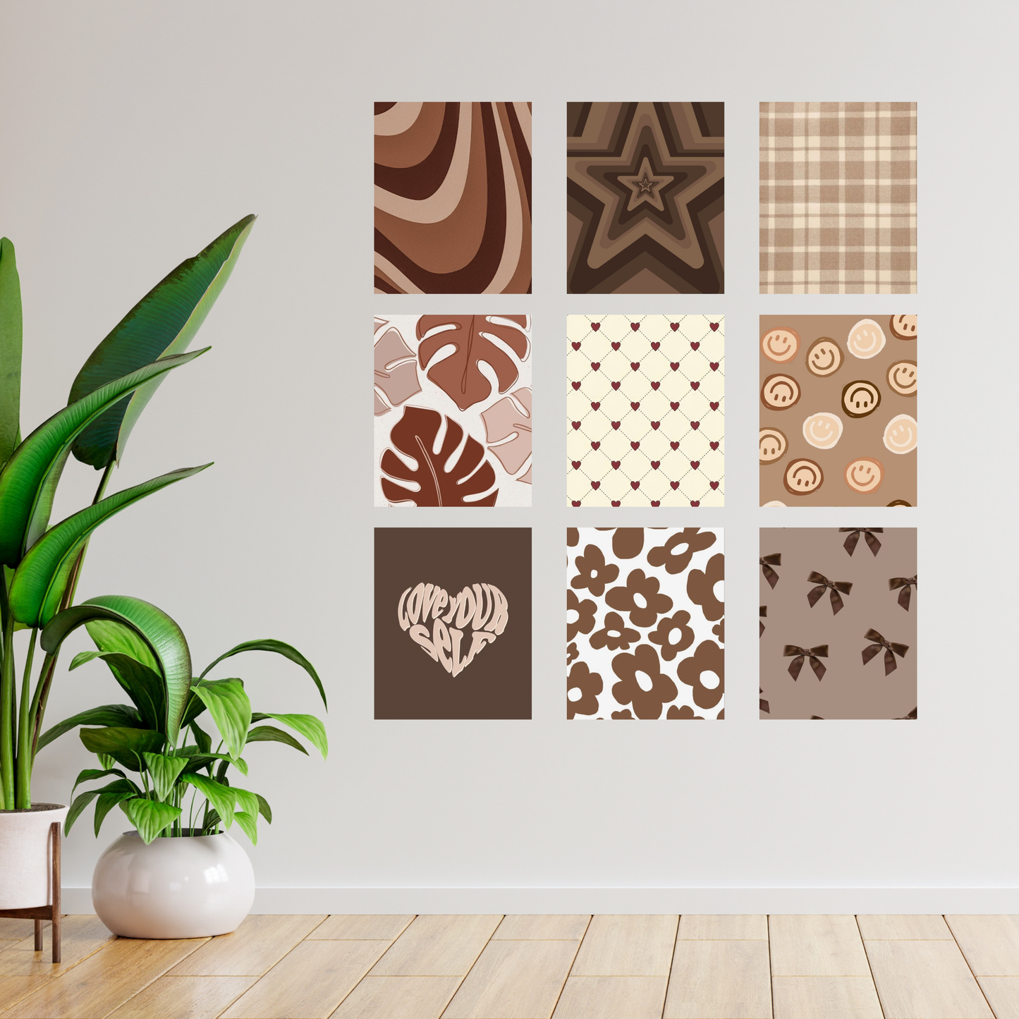 Mocha Mood- Wall Collage Ingrained Prints