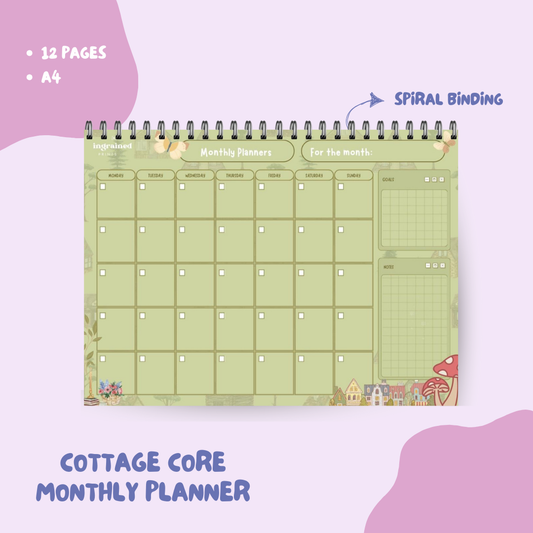 Monthly Planner Ingrained Prints