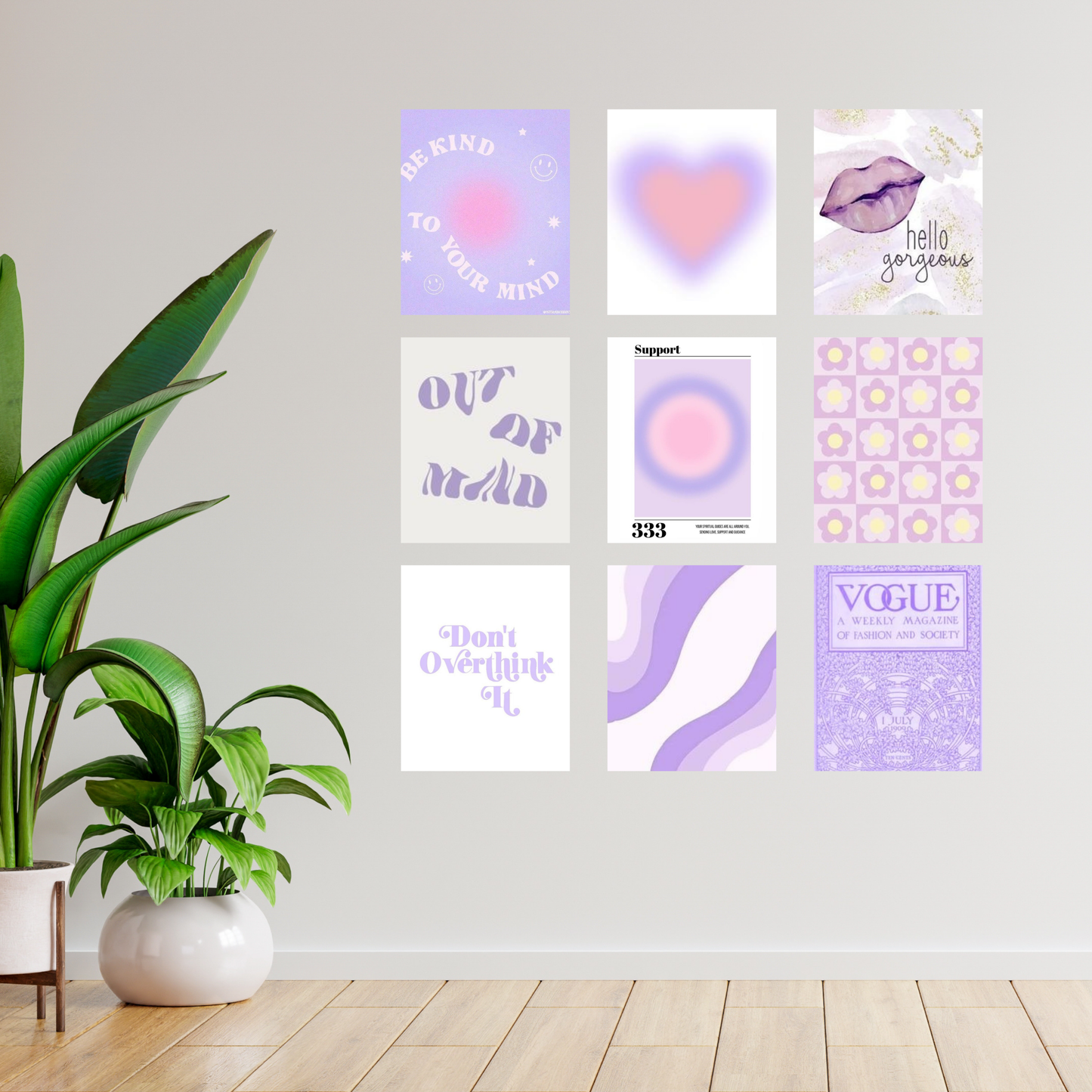 Purple Power-Wall Collage Ingrained Prints