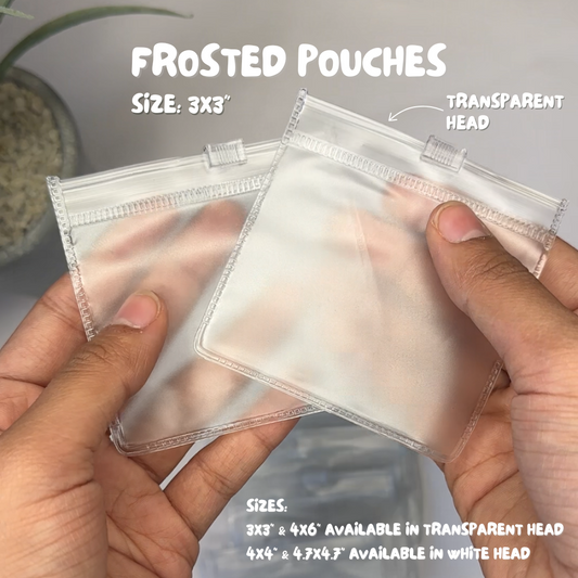 Printed Frosted Jewelry Pouch (Transparent Head)