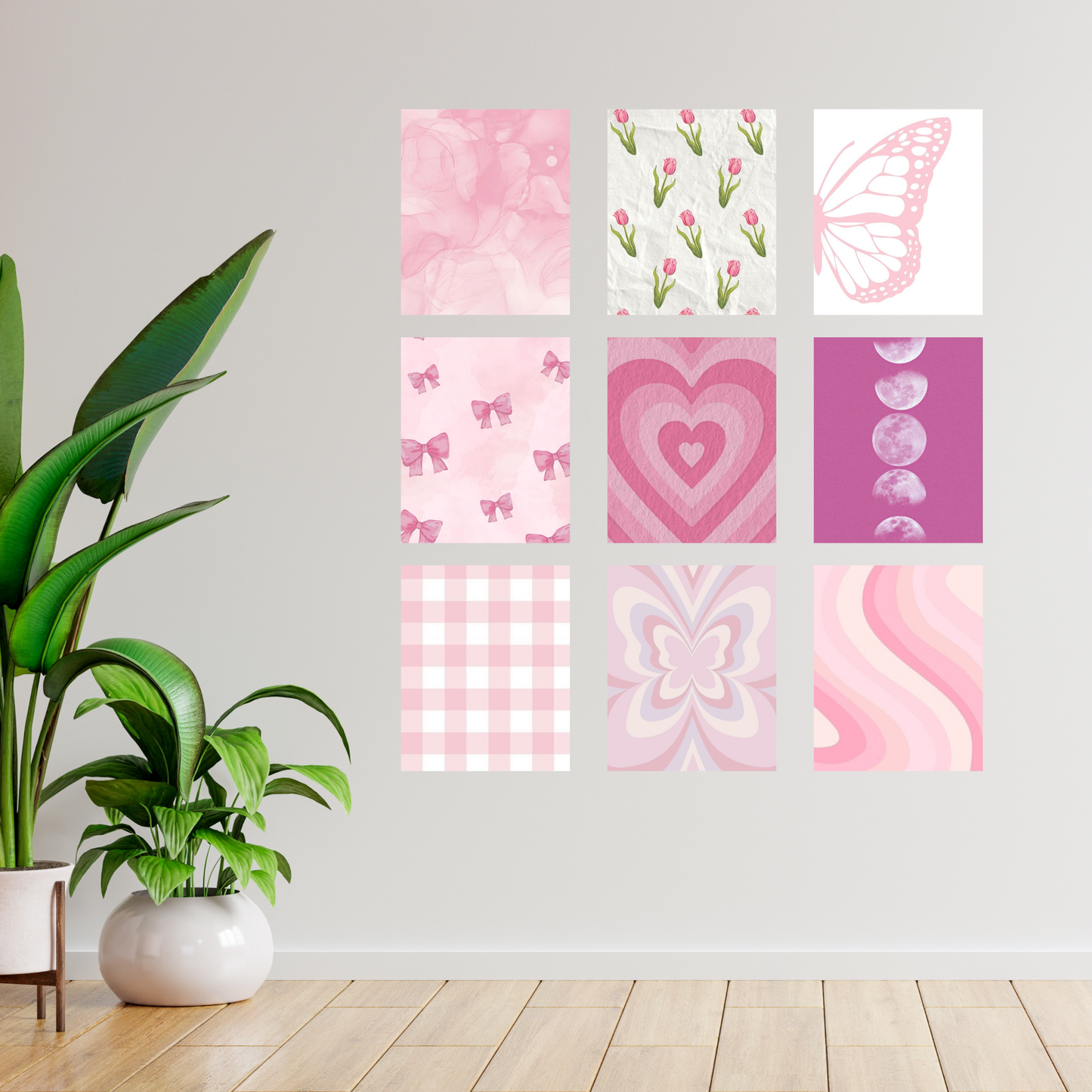 Whispering Pink- Wall Collage Ingrained Prints