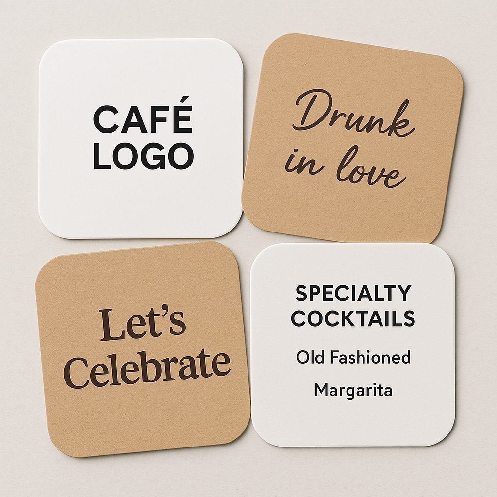 Custom Paper Coasters Ingrained Prints
