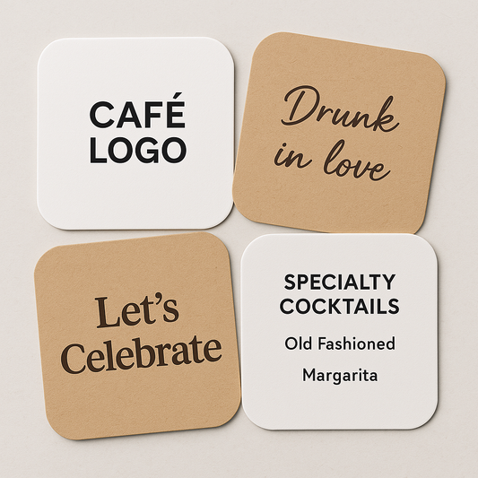 Custom Paper Coasters Ingrained Prints