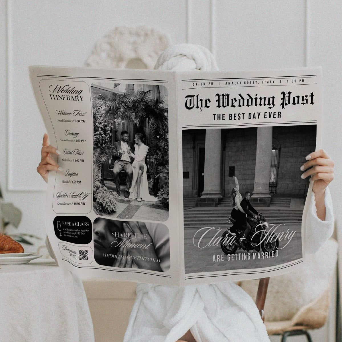 Wedding Newspaper Ingrained Prints