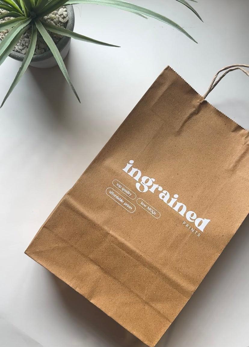 Printed Kraft Paper Carry Bags - Main Image