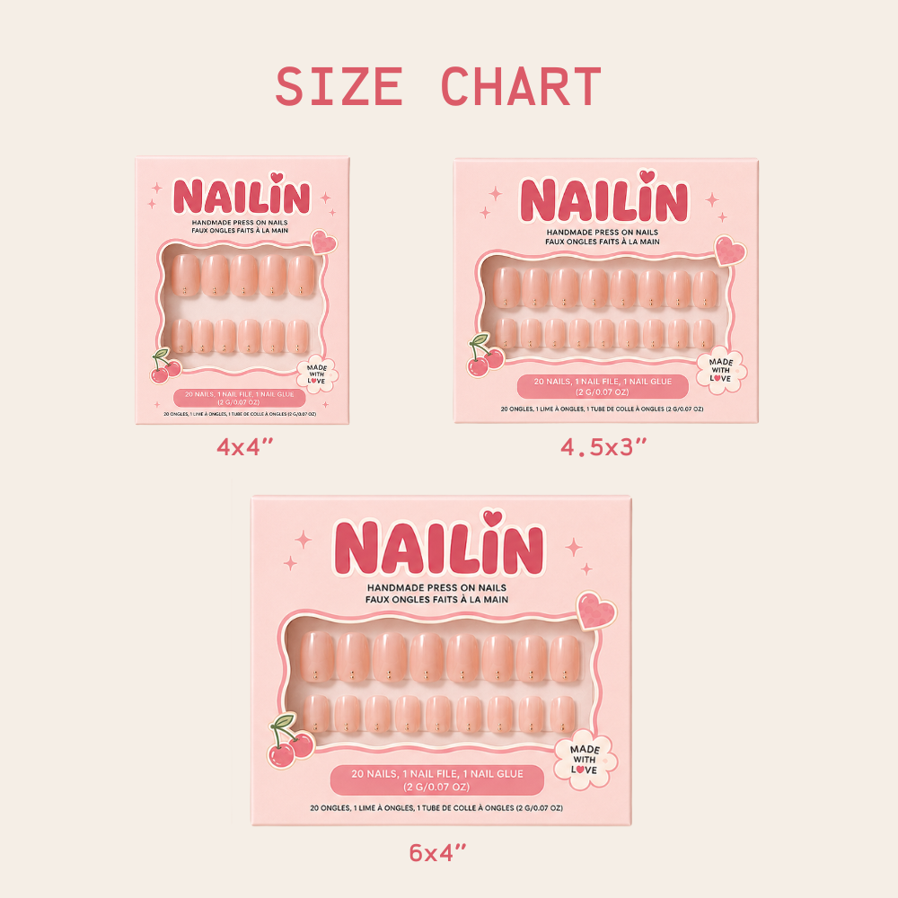Custom Press on Nail Box + Card