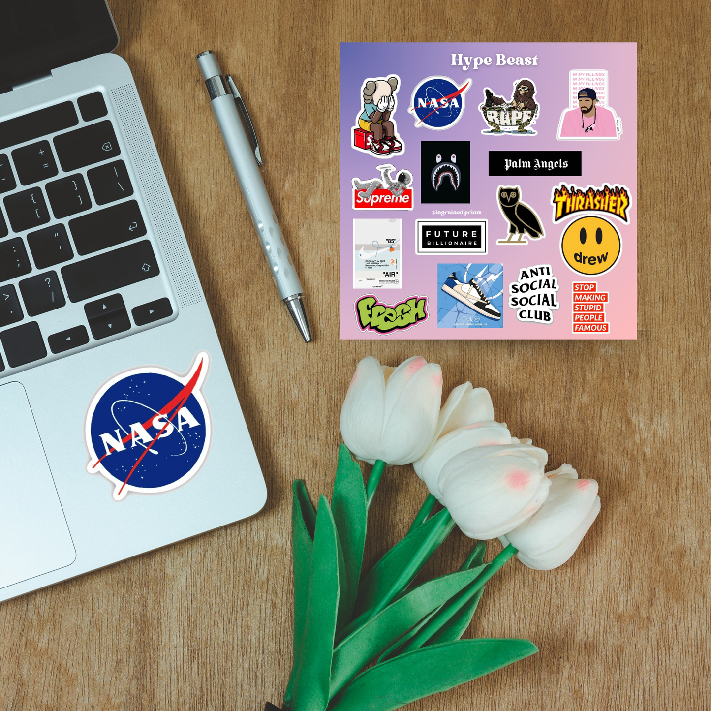 Hype Beast Sticker Sheet Ingrained Prints