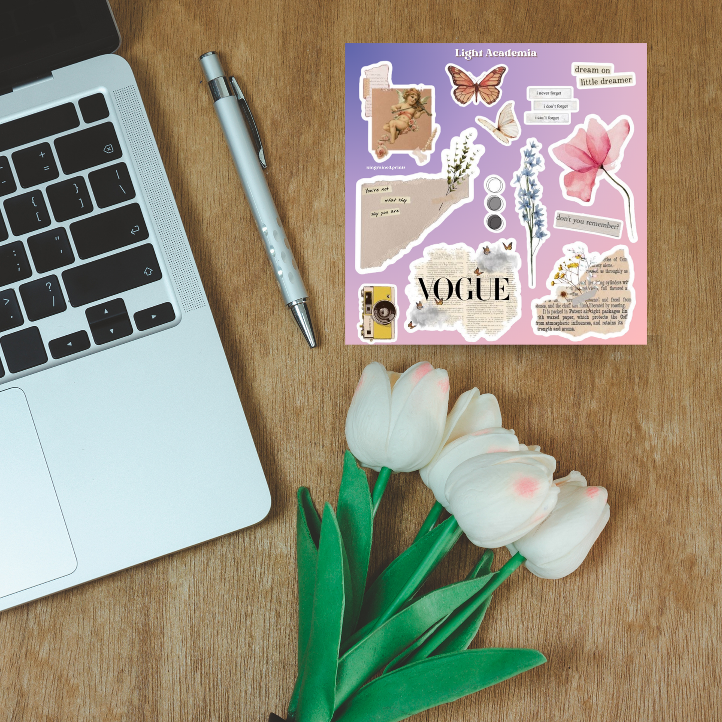 Light Academia Sticker Sheet Ingrained Prints