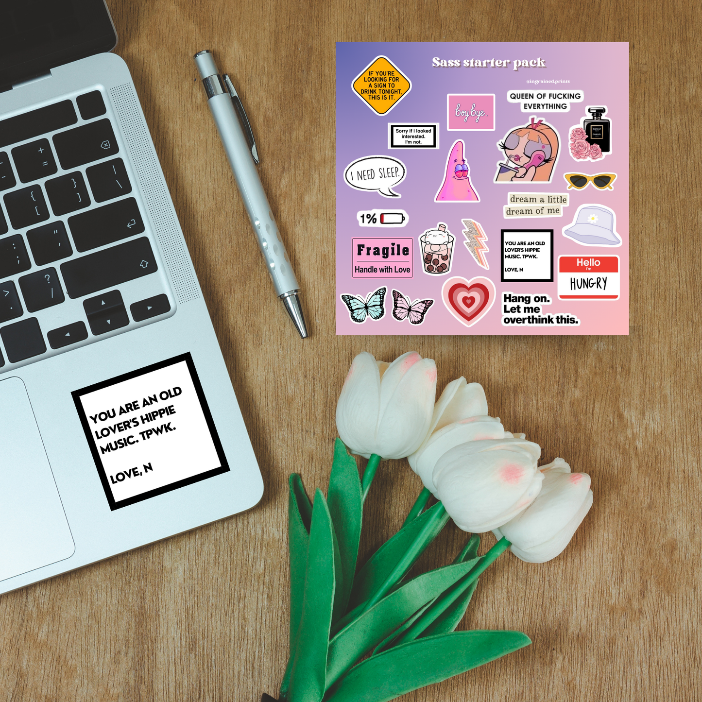 Sass Starter pack Sticker Sheet Ingrained Prints