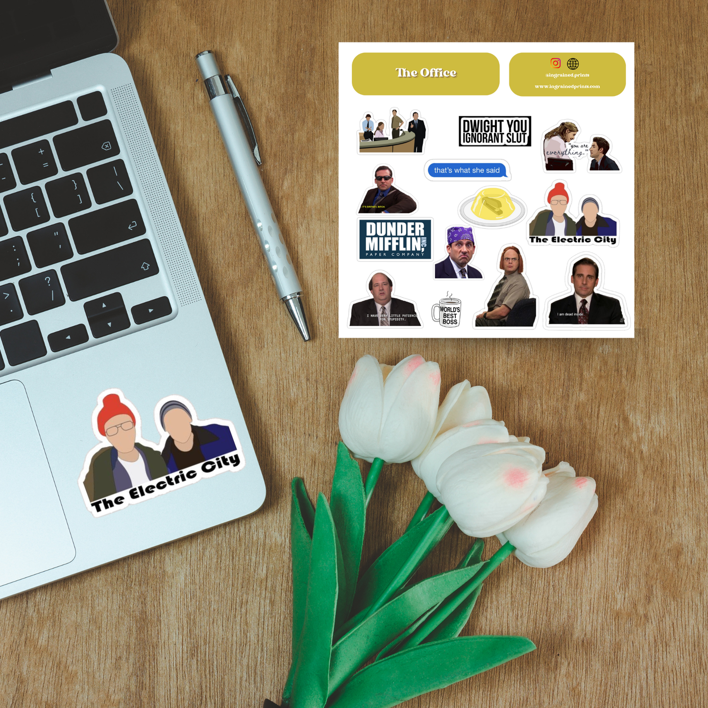 The Office Sticker Sheet Ingrained Prints