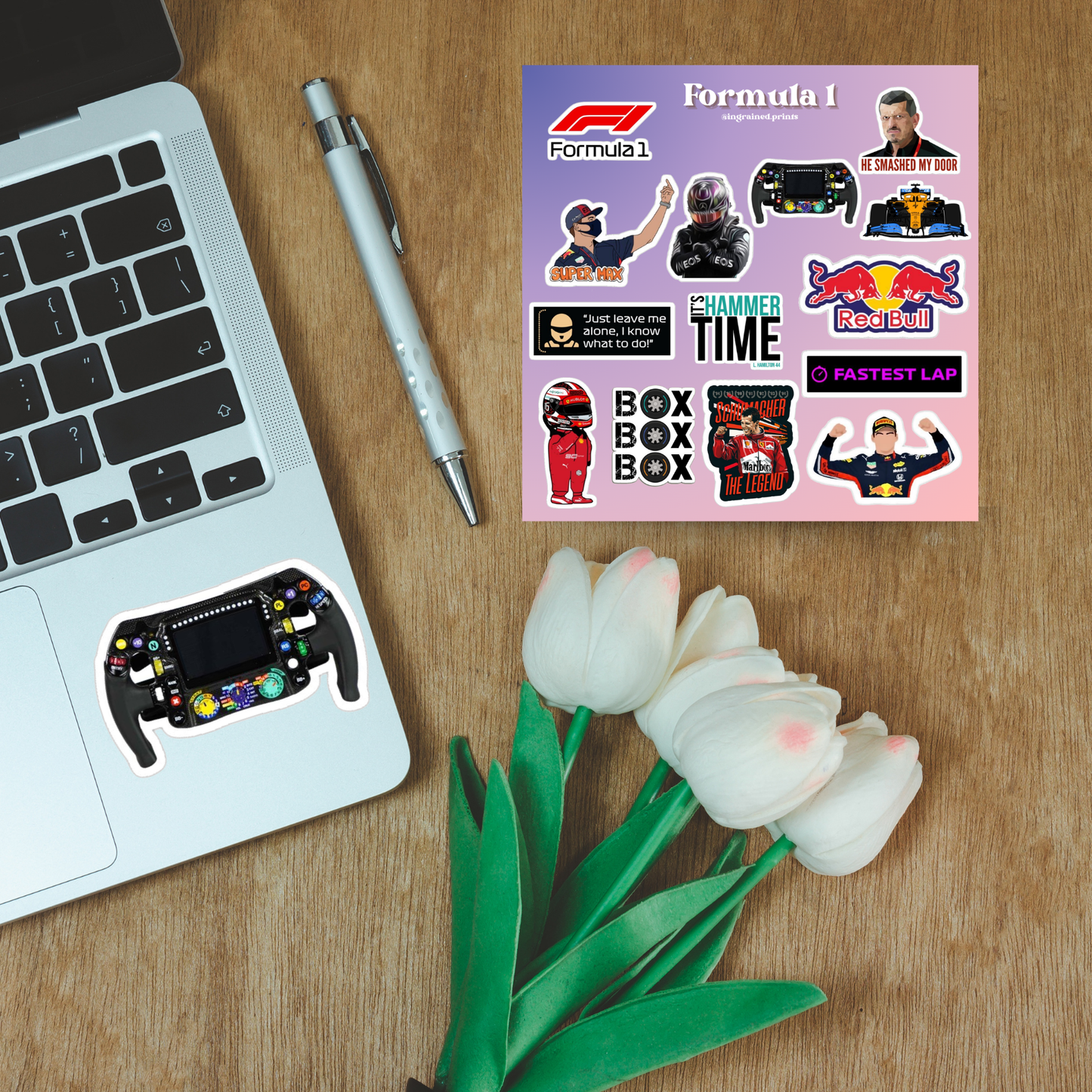 Formula 1 Sticker Sheet Ingrained Prints