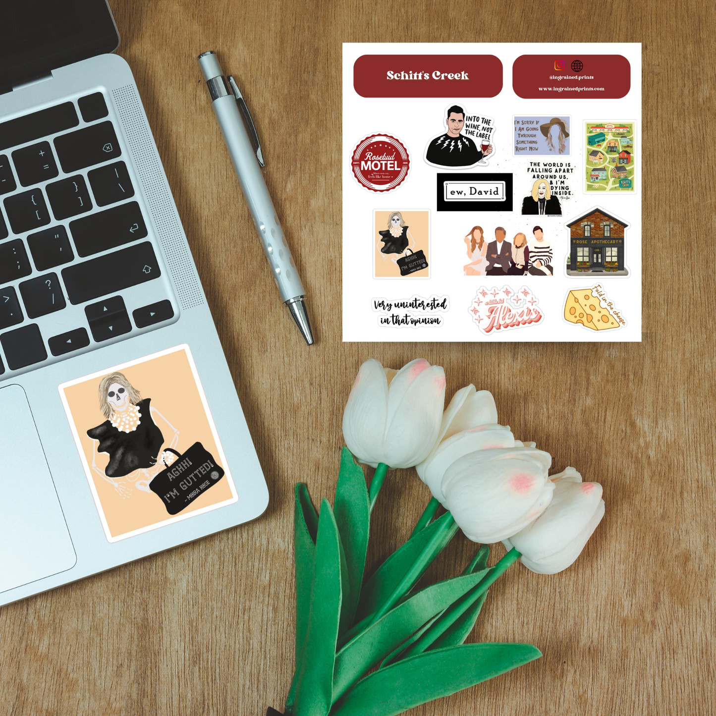 Schitt's Creek Sticker Sheet Ingrained Prints