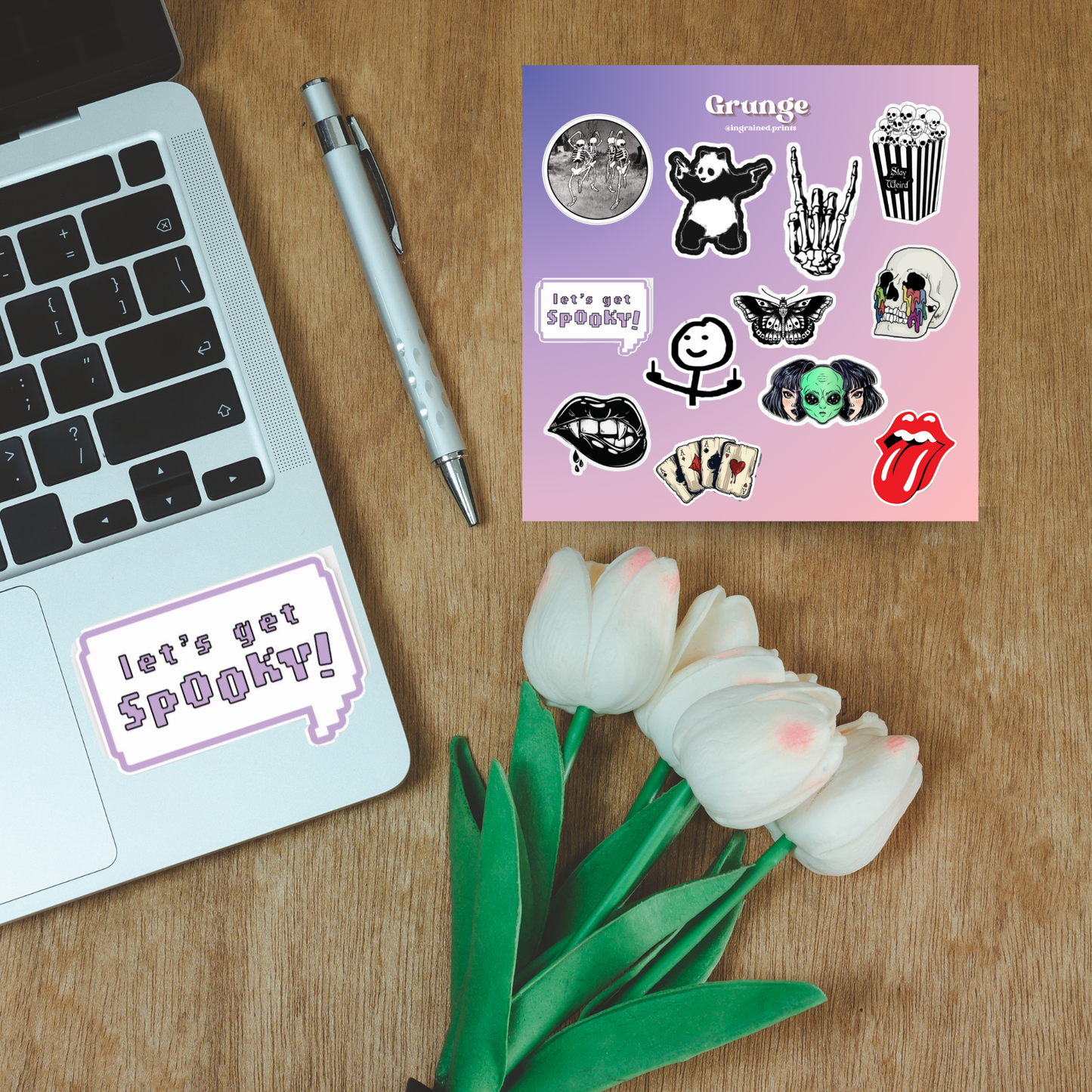 Grunge Sticker Sheet Ingrained Prints