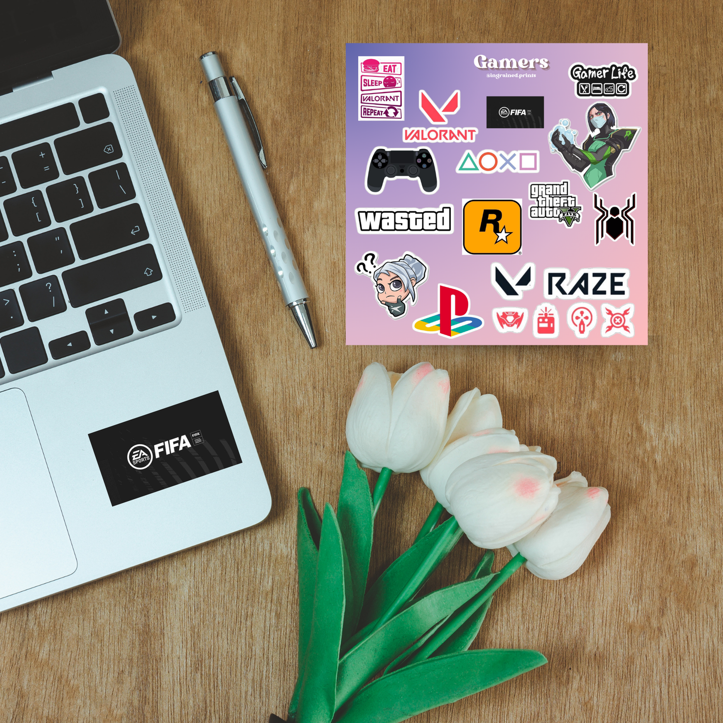 Gamers Sticker Sheet Ingrained Prints