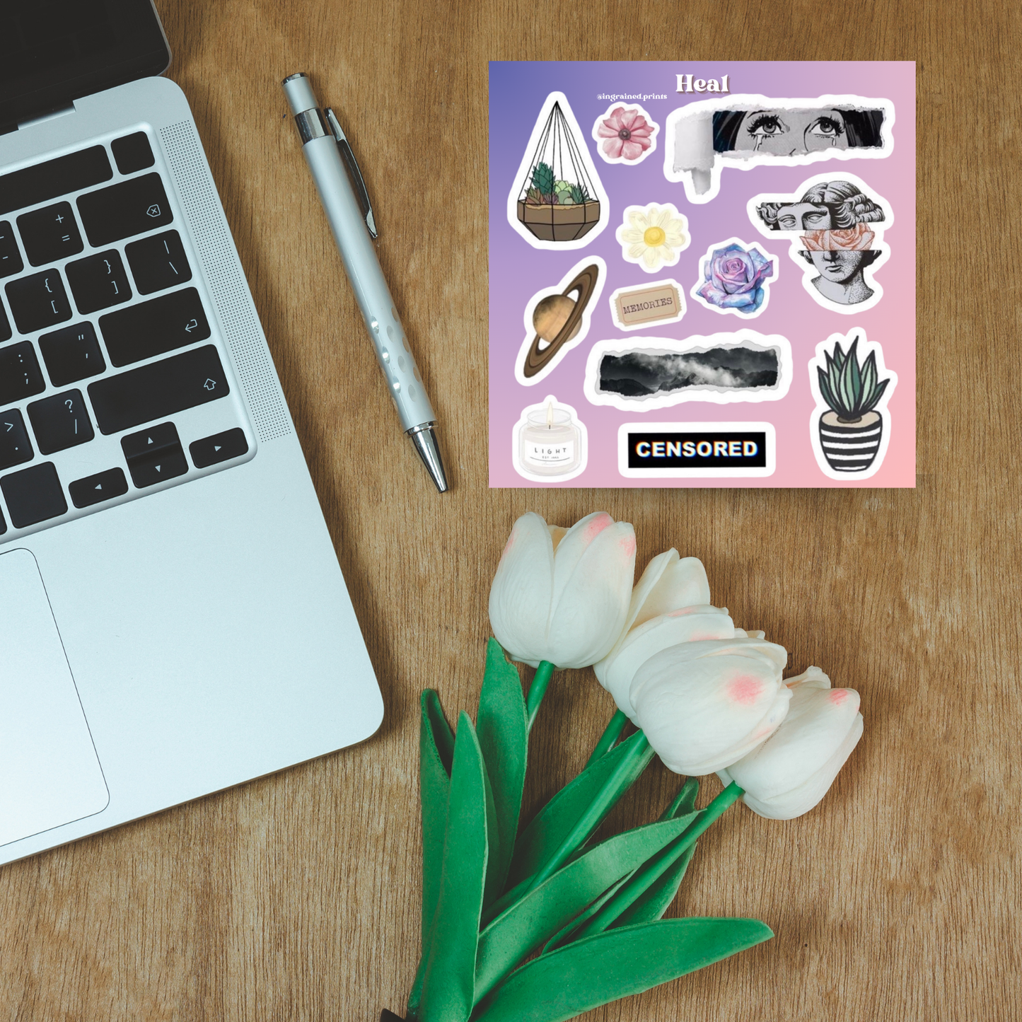 Heal Sticker Sheet Ingrained Prints