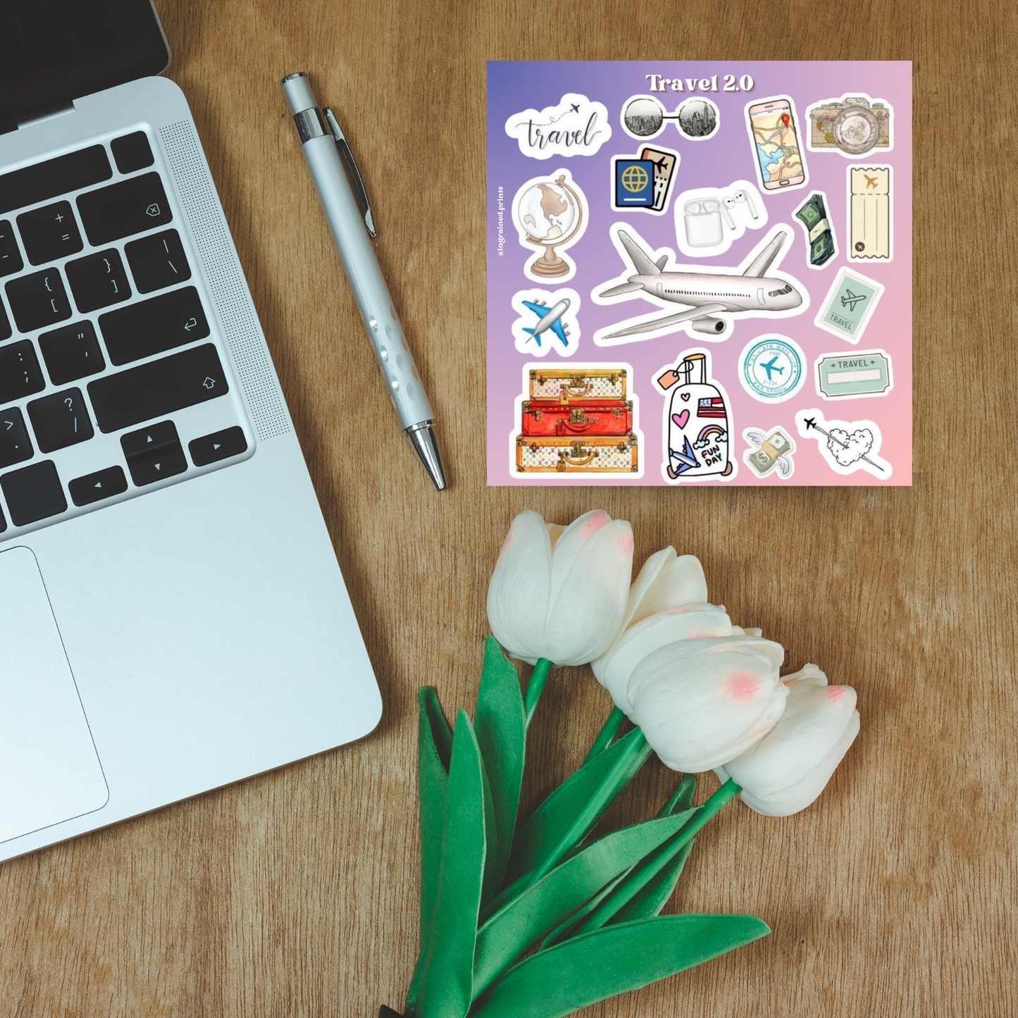 Travel 2.0 Sticker Sheet Ingrained Prints