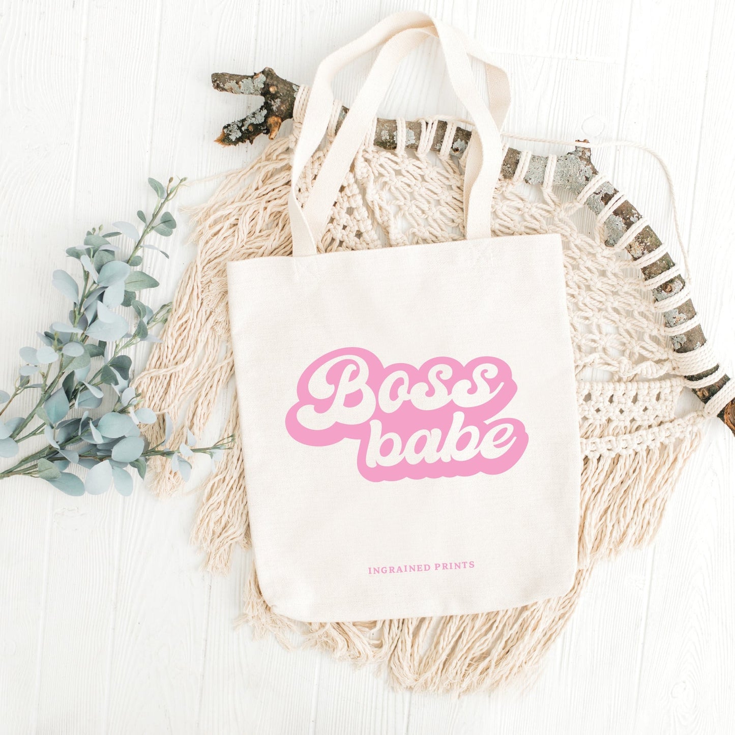 Boss Babe-Tote Bag Ingrained Prints
