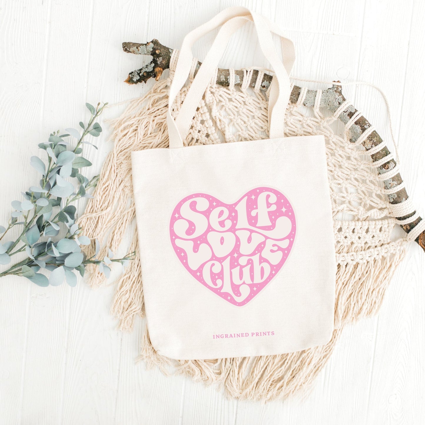 Self Love Club-Tote Bag Ingrained Prints
