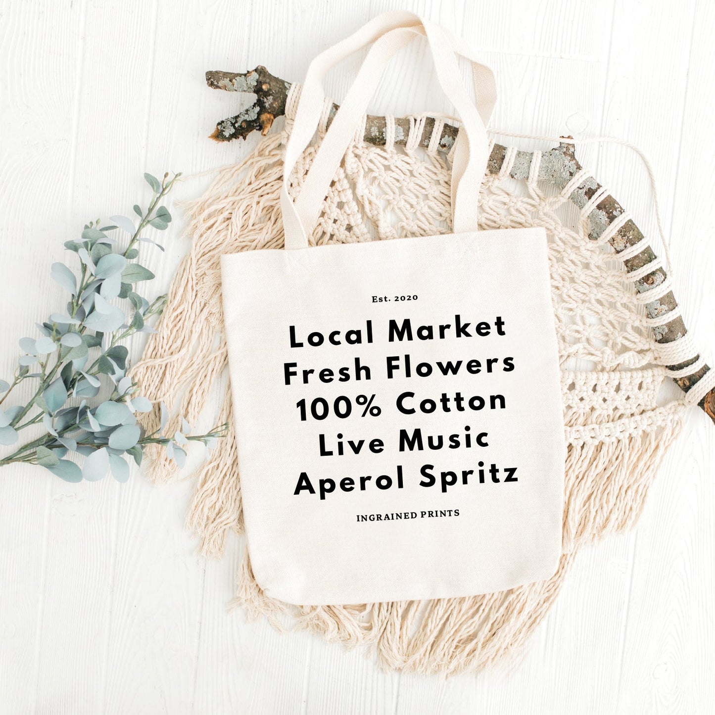The Sunday Stroll- Tote Bag Ingrained Prints