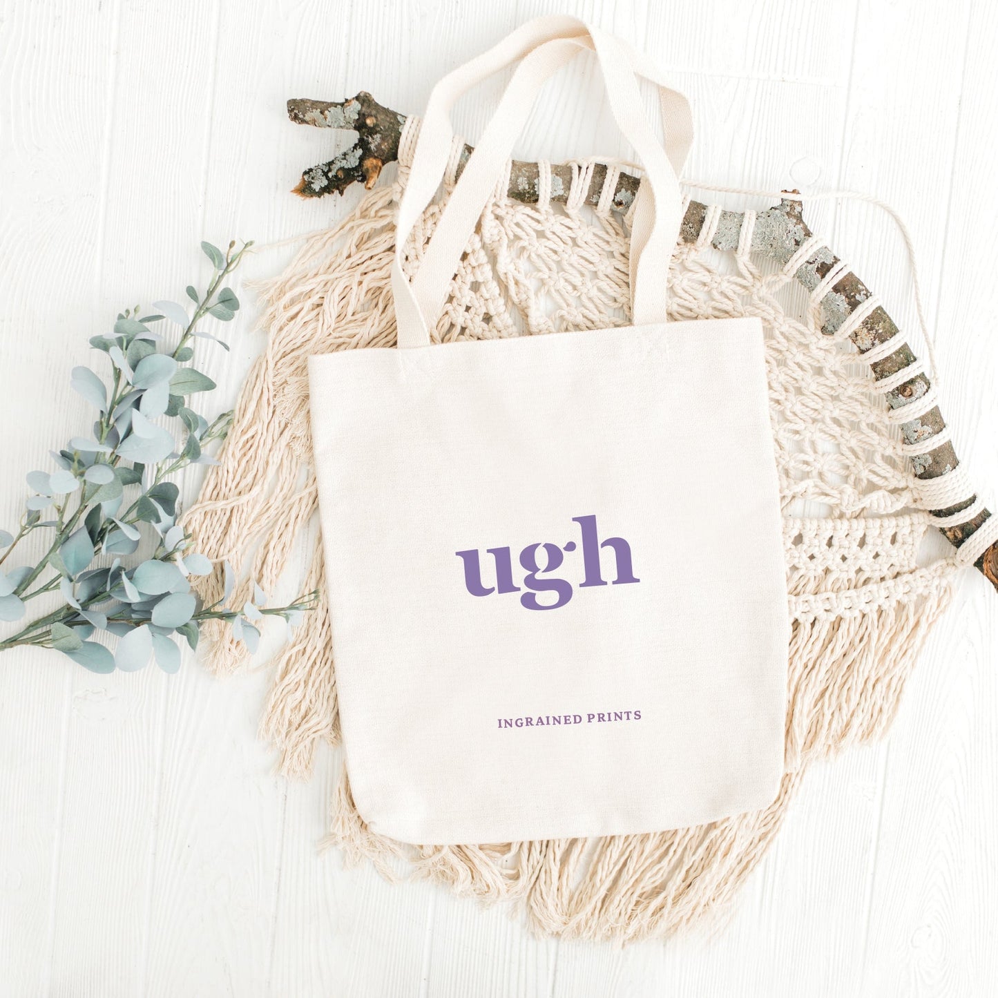 Ugh- Tote Bag Ingrained Prints