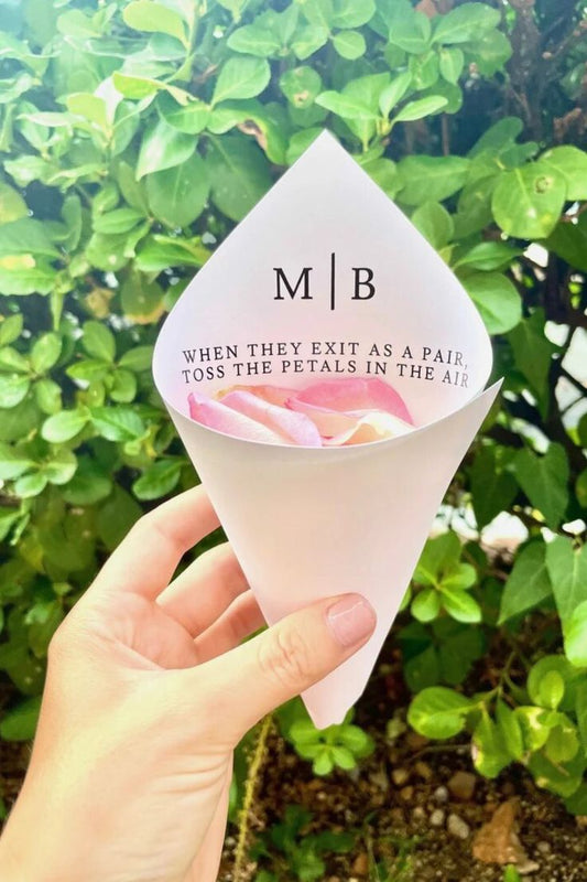 Wedding Petal Cones Ingrained Prints