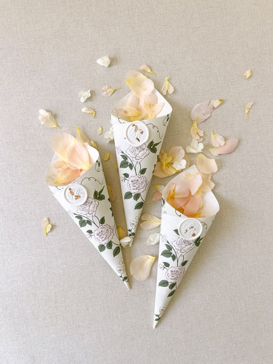 Wedding Petal Cones
