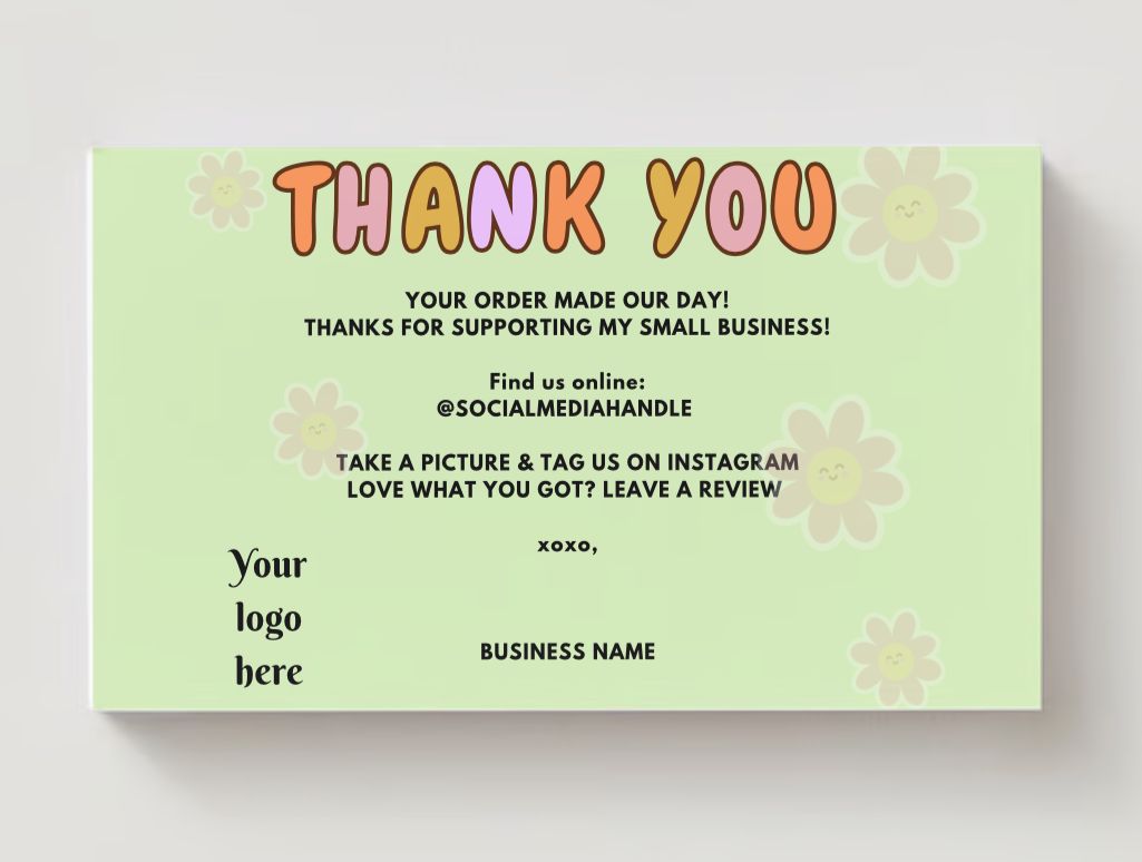 Thankyou Card Design #26 Ingrained Prints