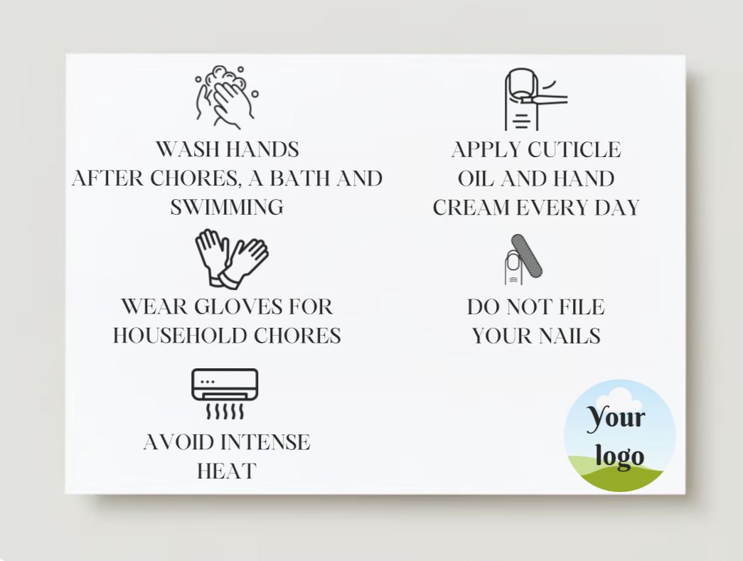 Nails Care Card Design #4 Ingrained Prints