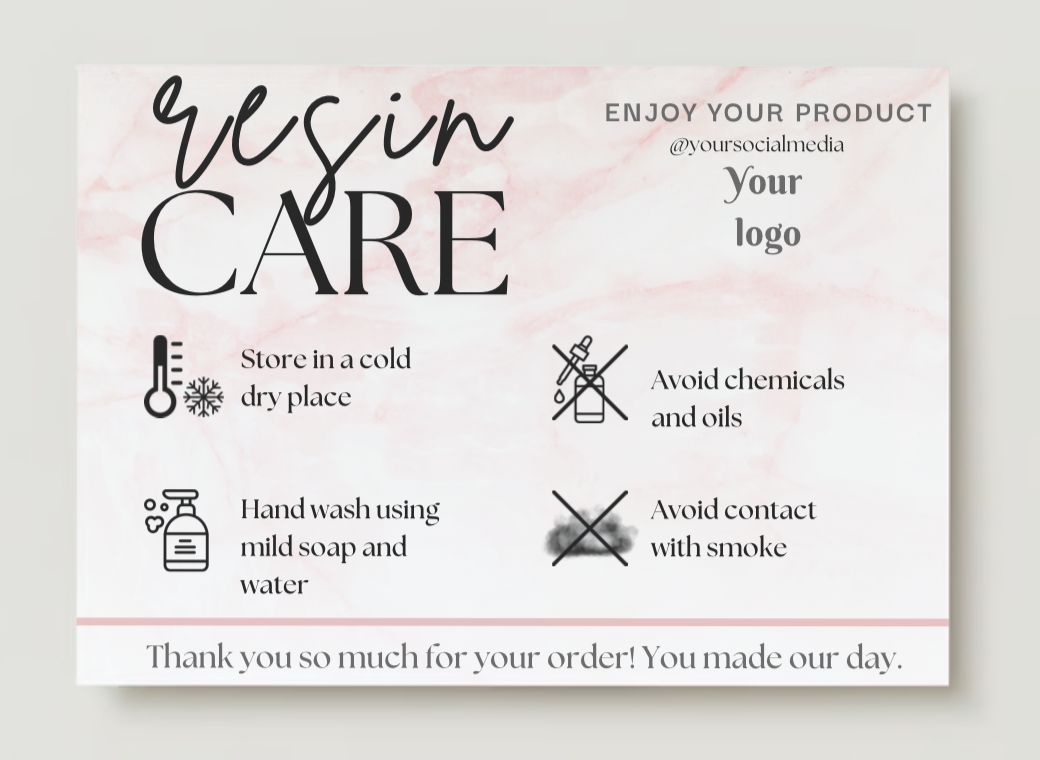 Resin Care Card Design #1 Ingrained Prints