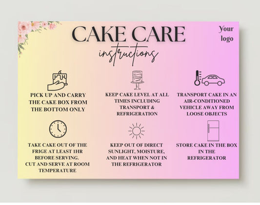 Cake Care Card Design #1 Ingrained Prints