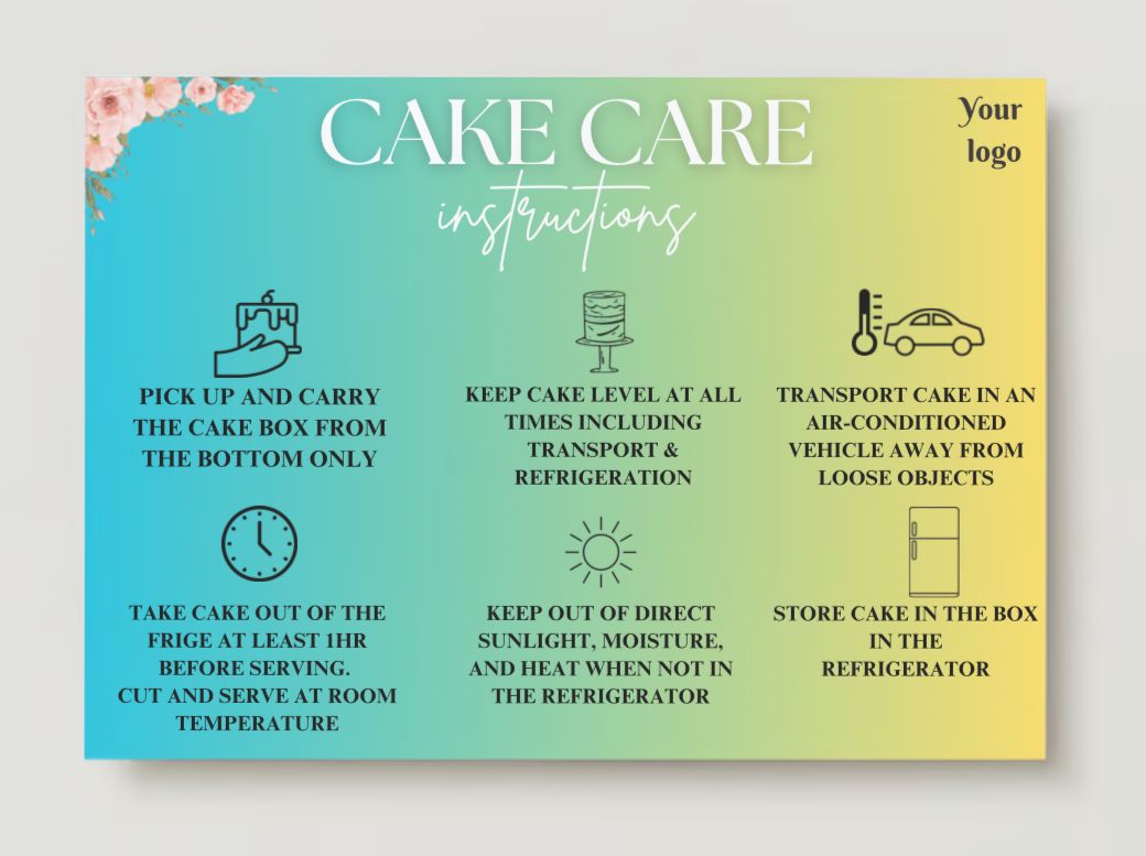 Cake Care Card Design #1 Ingrained Prints