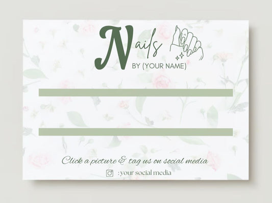 Press on Nail Cards/ Display Cards (With Design) #3 Ingrained Prints