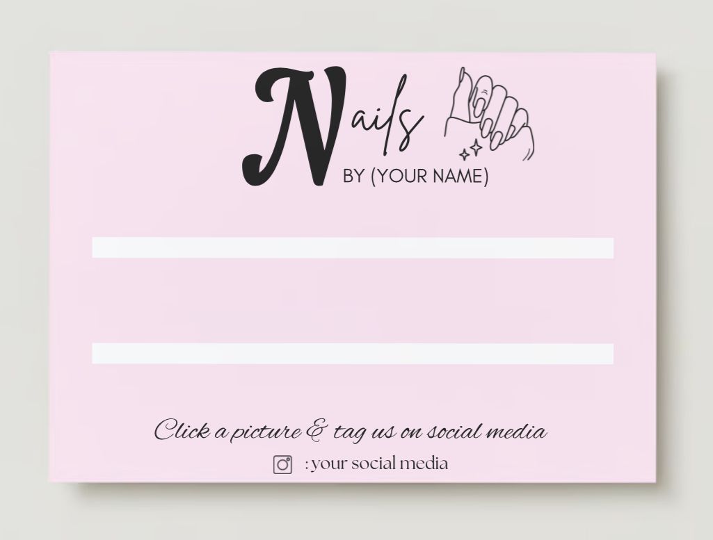Press on Nail Cards/ Display Cards (With Design) #3 Ingrained Prints