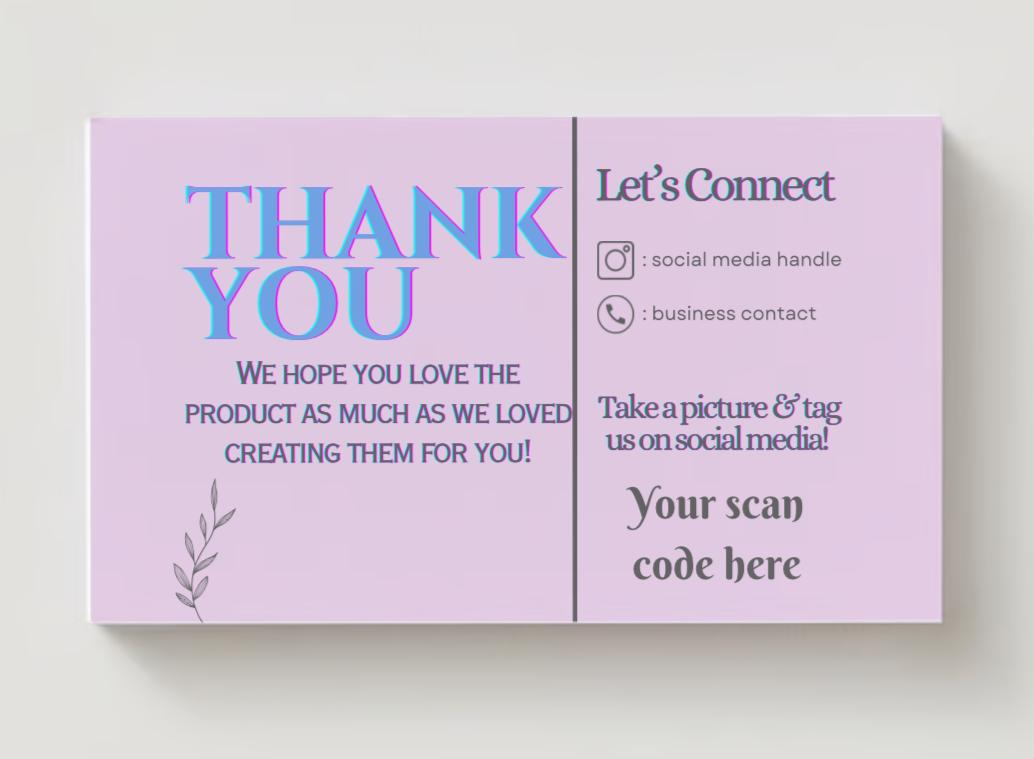 Thankyou Card Design #24 Ingrained Prints