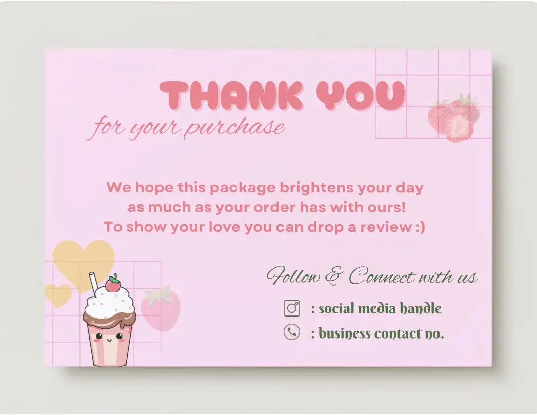 Thankyou Card Design #21 Ingrained Prints