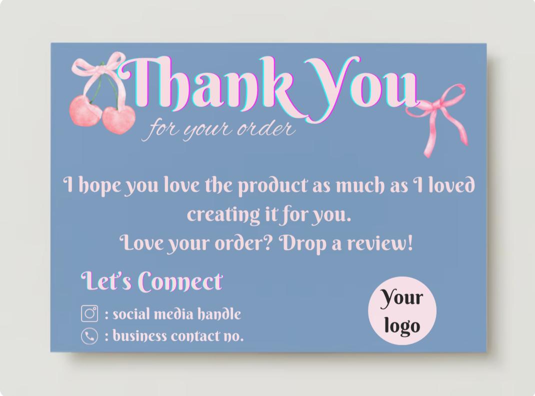 Thankyou Card Design #22 Ingrained Prints