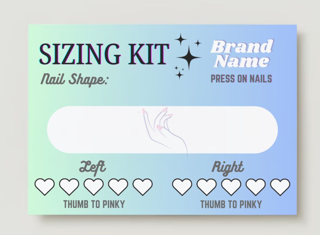 Press on Nail Cards/ Display Cards (With Design) #2