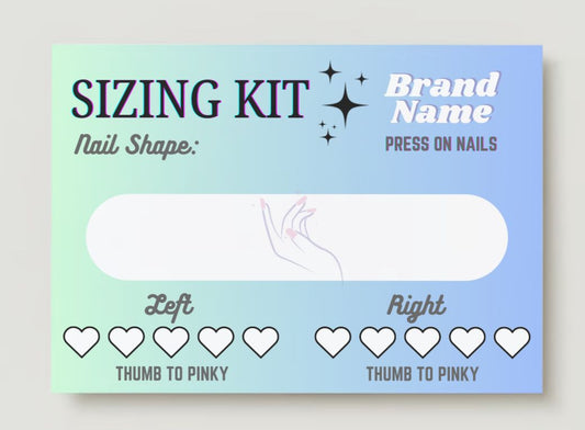 Press on Nail Cards/ Display Cards (With Design) #2 Ingrained Prints