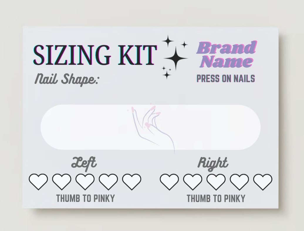 Press on Nail Cards/ Display Cards (With Design) #2