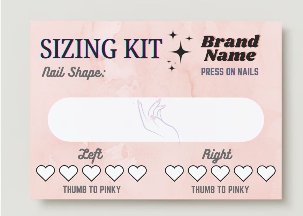 Press on Nail Cards/ Display Cards (With Design) #2