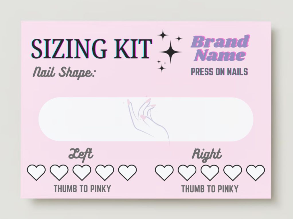 Press on Nail Cards/ Display Cards (With Design) #2