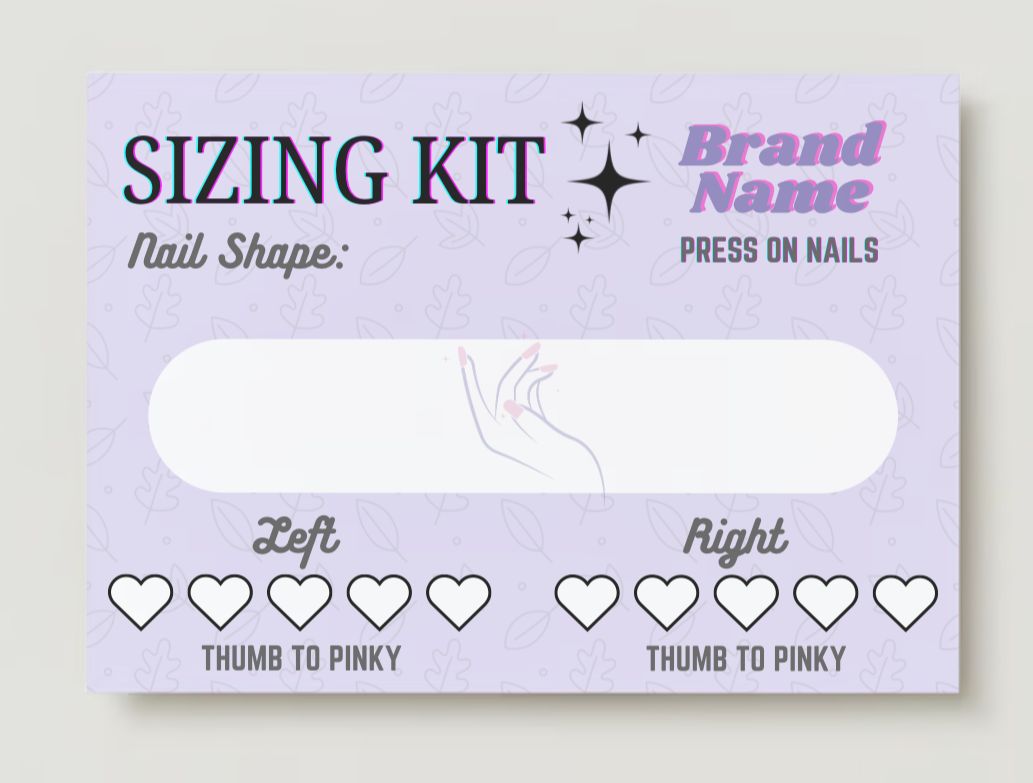 Press on Nail Cards/ Display Cards (With Design) #2 Ingrained Prints