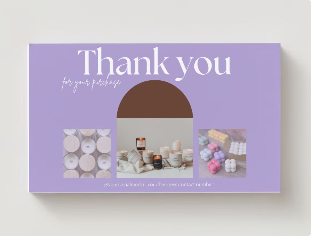 Candle Care Card Design #5