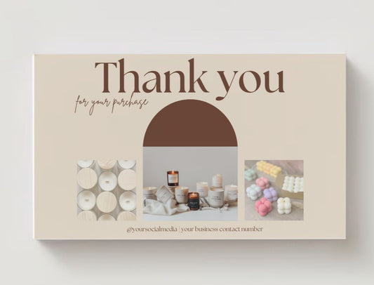 Candle Care Card Design #5 Ingrained Prints