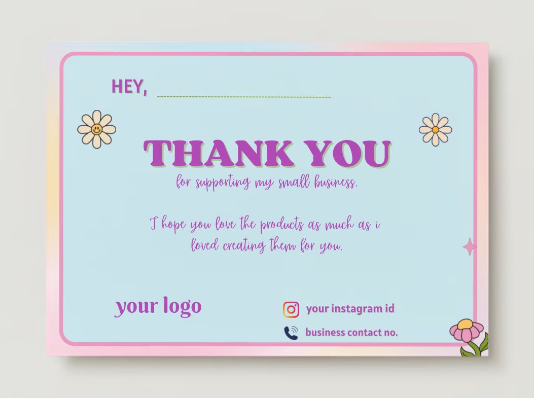 Thankyou Card Design #29
