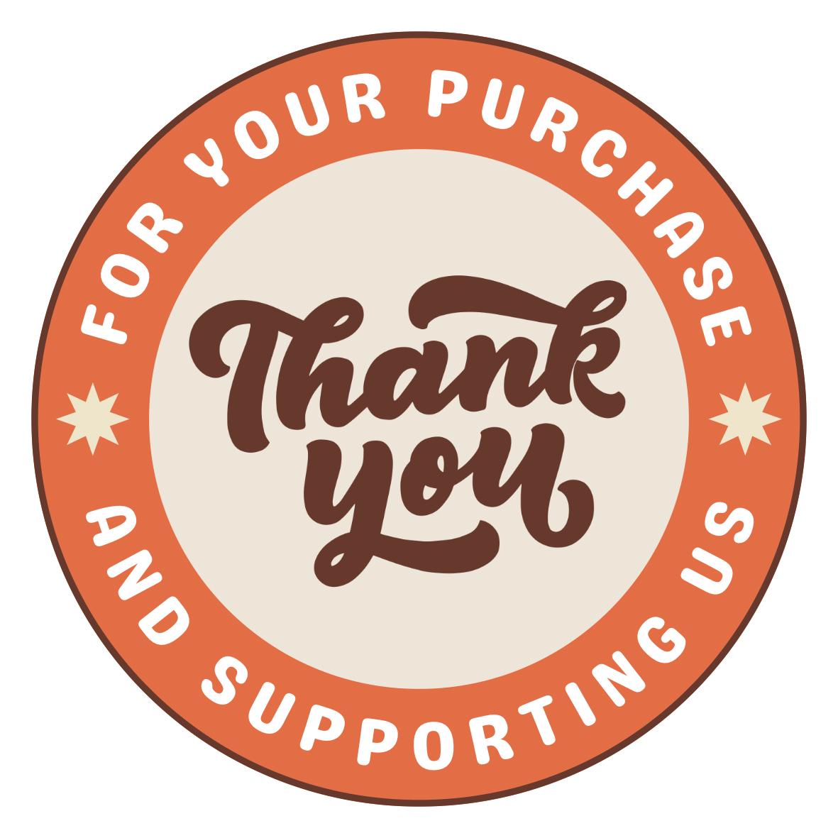 Thankyou Sticker #3 Ingrained Prints