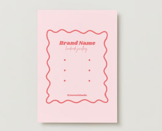 Jewelry Display Card Design #4 Ingrained Prints