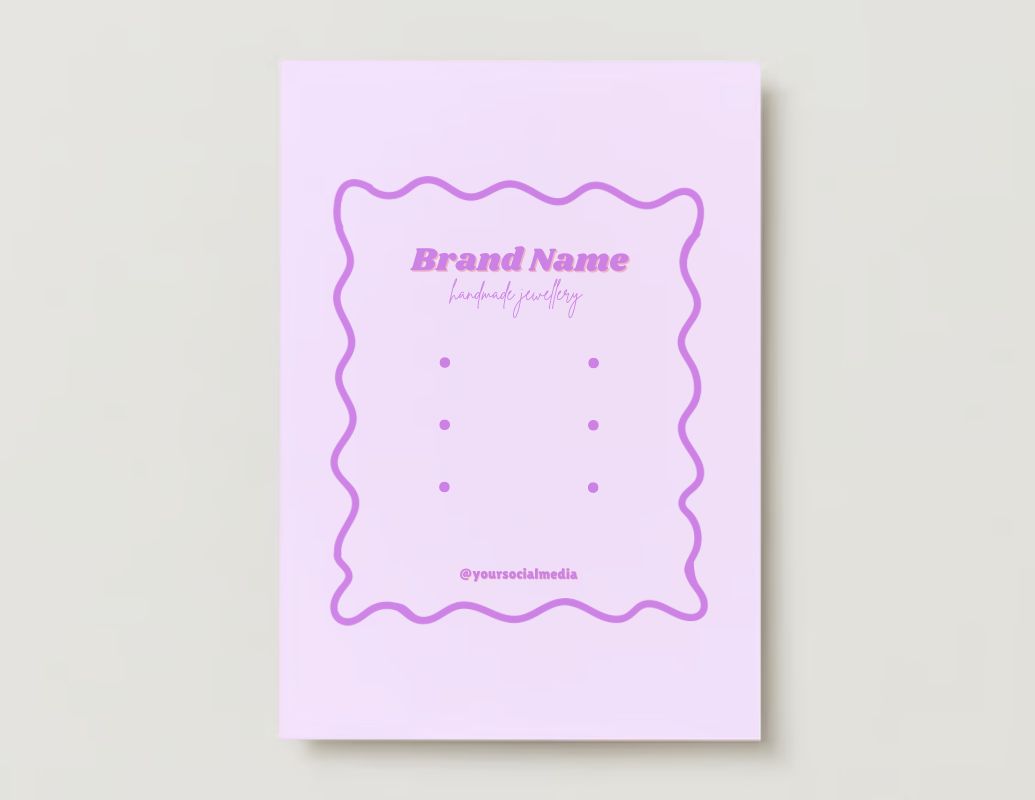 Jewelry Display Card Design #4 Ingrained Prints
