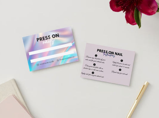 Display Card Design + Press on Nails Instruction #5